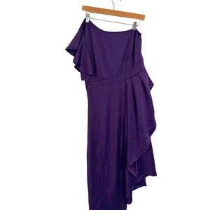 Elegant Purple Off-Shoulder Dress